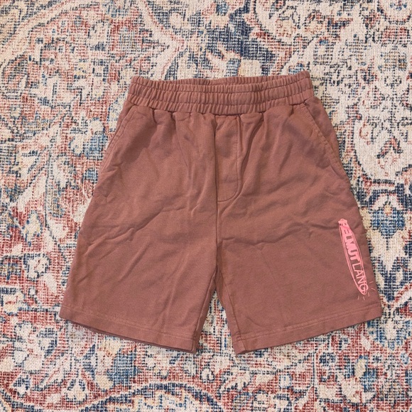 Helmut Lang Space Logo Cotton Shorts in Pink SZ XS VGUC - Picture 4 of 8